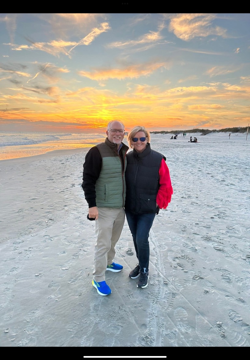 CJ Lamarca and his wife on Sunset Beach, NC